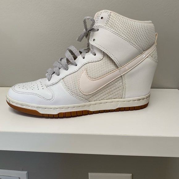 Nike white leather sky hi wedge - Picture 2 of 6